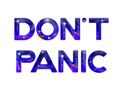 Don't Panic. Typography dont panic falcon falcon heavy roket space spacex star typography