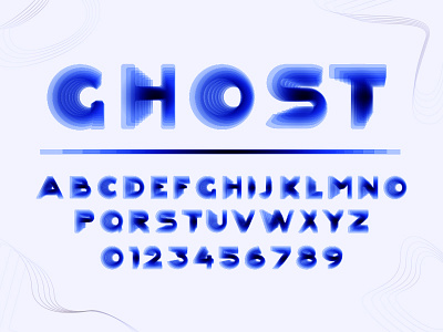 Ghost. Vector Font font ghost layer typography