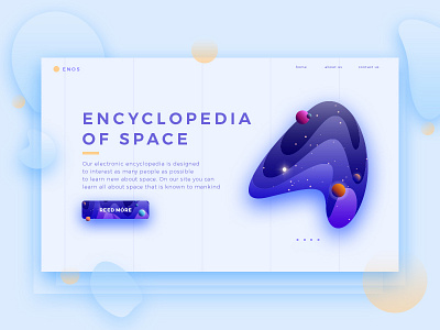 The Electronic Encyclopedia of Space. Concept app cosmic gradient landing planet space space x star vivid web design web site