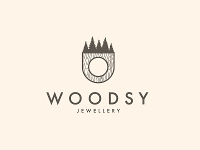 Logo for Woodsy. Vol 3 forest icon jewellery layers logo logotype ring texture wood