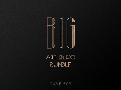 Art Deco Big Bundle art deco font gold luxury retro texture vintage