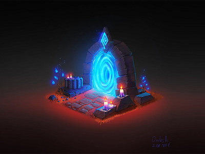 Game location. Vol 3 art candle cg environment fantasy game ui icon isometric leaf magic portal stone