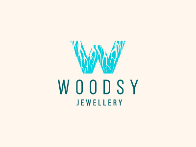 Woodsy branches icon jewellery logo root w