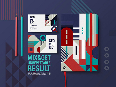 Modern Geometry Generator bauhaus branding business cards constructivism generator geometry modern package packaging pattern retro