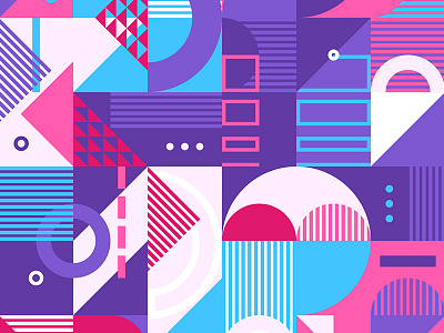 Modern Patttern bauhaus blue branding bright design generator modern pattern pink vector vintage violet