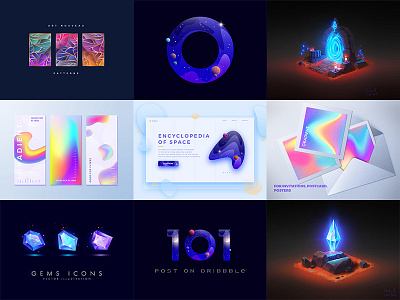 Best of 2018 2d art art nouveau design font game art gradient icon illustration letters space star typography ui ux ui vector web design