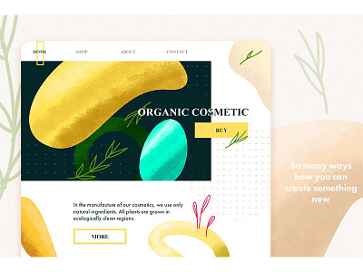 Floral Mood in web design app branding design gold gradient icon illustration interface landing pattern ui vector web website