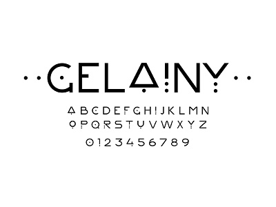 Gelainy branding design font geometic illustration letter logo type typeface typography ui vector