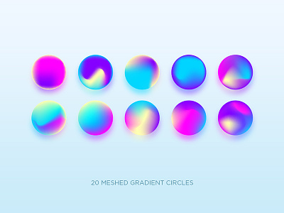 Gradients circles branding design gradient hologram illustration logo neon rainbow vector