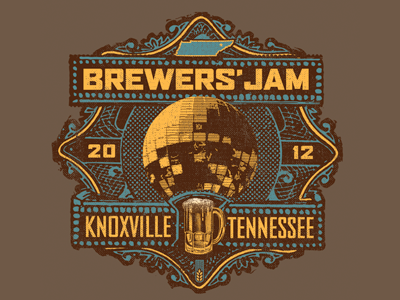 Knoxville Brewers' Jam Event T-Shirt Retail beer brewers jam knoxville tennessee tn