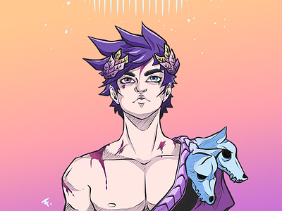 Zagreus aesthetic anime digitalart digitalpainting drawing fanart greek hades hades game illustration manga mangaart mythology videogame zagreus