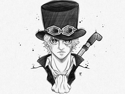 Sabo anime digitalart digitalpainting drawing illustration luffy manga onepiece pirate sabo steampunk traditionalart