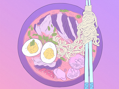 Ramen aesthetic digitalart digitalpainting drawing food illustration japanese food mangaart ramen