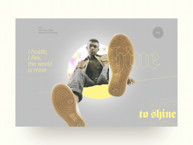 #001 Da $hine gif hiphop layout loop motion music series shine simple