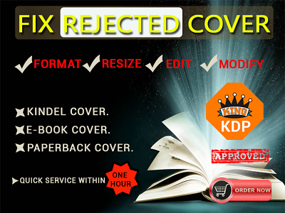 Fix rejected book cover amazon kdp book cover book cover design branding cover design design edit fix error formating illustration logo manuscript resize