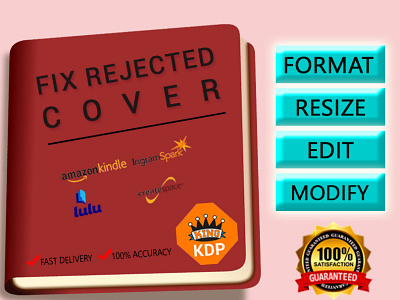 Fix rejected book cover amazon amazon kdp book cover book cover design branding cover design design edit fix error formating illustration resize