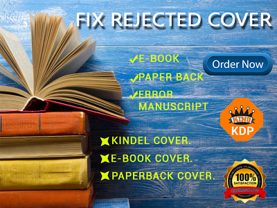 Fix Rejected Cover amazon kdp book cover book cover design book format book manuscript branding cover design design edit fix error fix rejected illustration logo rejected resize