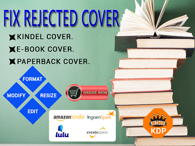 Fix Rejected Cover amazon kdp book cover book cover design branding cover design design edit fix error format illustration logo resize