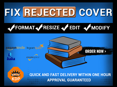 Fix Rejected Cover amazon kdp book cover book cover design branding cover design design edit fix error format illustration logo resize