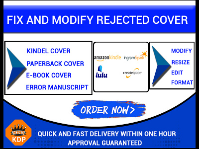 Fix and Modify Rejected Cover amazon kdp book cover book cover design branding cover design design edit fix error format illustration logo resize