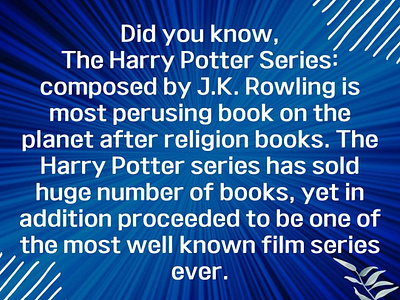 Most reading book in the world: The Harry Potter series.