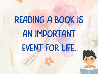 Reading a Book is an important event in life.