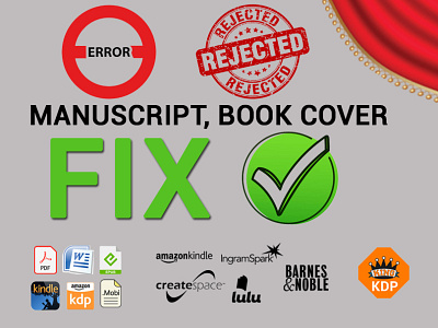 Fix Rejected Book amazon kdp book cover book cover design branding cover design design fix error illustration