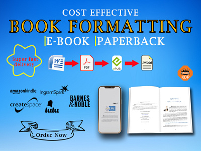 Book Formatting amazon kdp book cover book cover design branding design fix error illustration logo ui vector