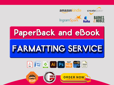 Book Formatting amazon kdp book cover book cover design branding design fix error illustration logo vector