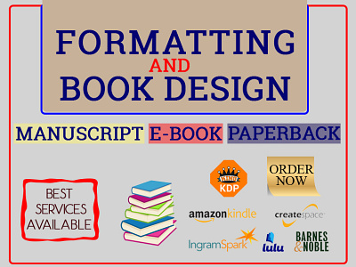 Book Design and Layout amazon kdp book cover book cover design branding design fix error illustration logo vector