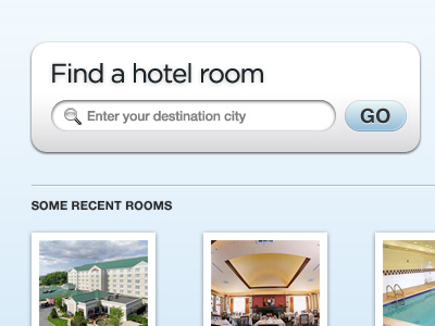 Hotel Fun button search ui