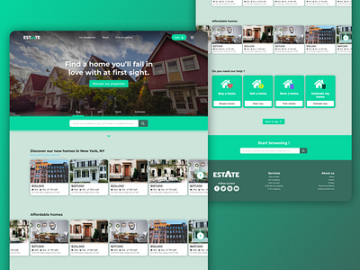 Real Estate Landing page | Concept beginner concept dailyui design estate figma home house landing page new york real estate rent ui ux website