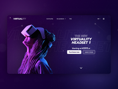 Product page beginner buy concept dailyui design desktop figma headset page product purchase ui virtual reality vr website