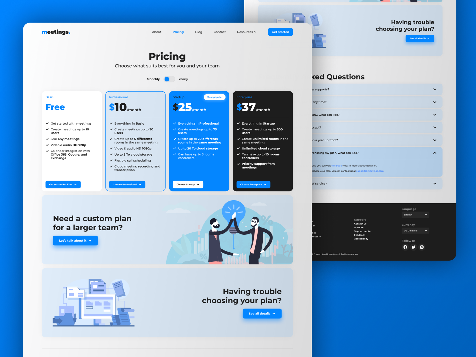 Pricing Page By Dylan On Dribbble