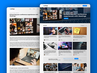 Blog post app beginner blog call computer concept conference dailyui design desktop figma meet post ui video website