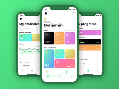 Workout tracker app apple beginner concept dailyui design exercise figma food goal ios iphone running schedule tracker ui workout