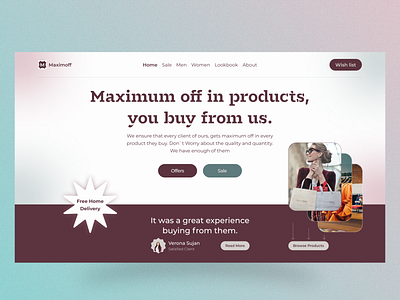 Maximoff - Online Shopping Website Header Section