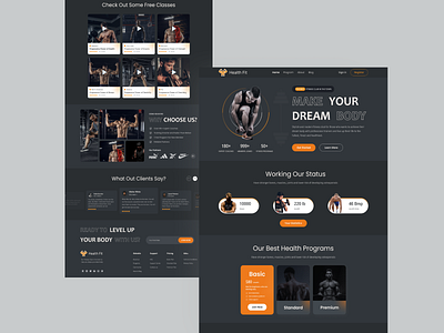 Health Fit - Fitness and Health Landing Page Design
