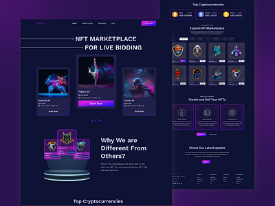 NFTUS - NFT Market Place Website Landing Page bitcoin selling website bitcoin ui design bitcoin website collectibles website design crypto website ethereum. full landing page metaplex nft nft landing page nft selling website nft ui design nft website non fungible tokens opensa nft website product design solana website design ui ux design website website design