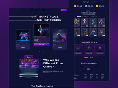 NFTUS - NFT Market Place Website Landing Page