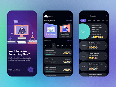 Learning Platform Mobile App Ui Design