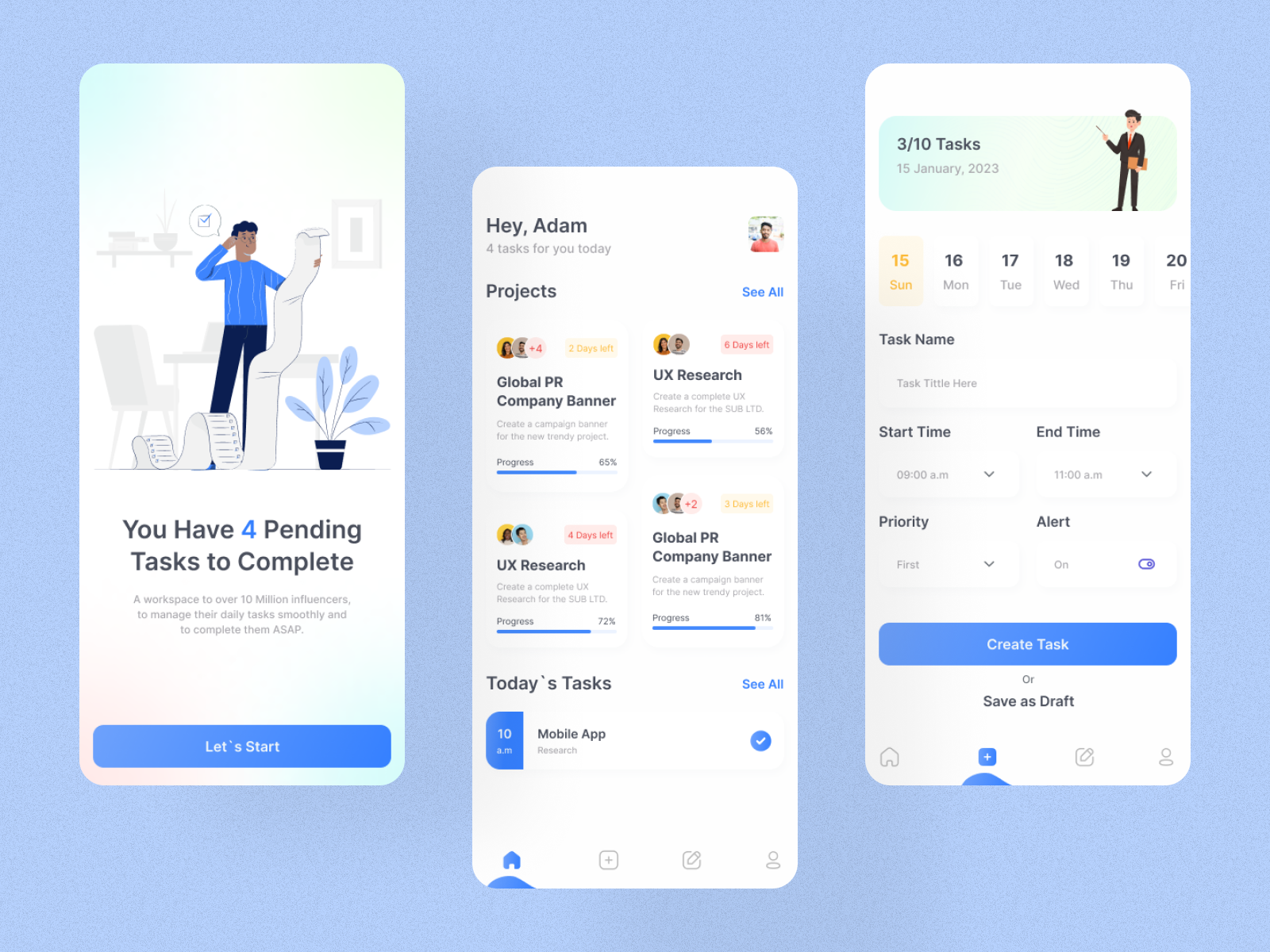 Task Manager Mobile App Design By Md Shahed Hossain On Dribbble