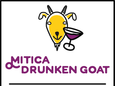 Drunken Goat illustration label