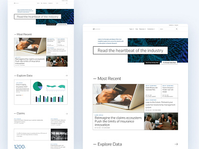 Research & Data Platform data design news platform research ui ux web website