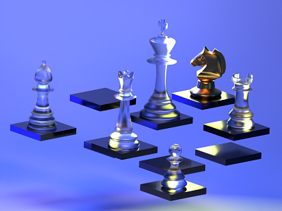 Blender Chess set 3d 3d design bishop blender blender 3 chess chessboard design illustration king knight modeling pawn queen