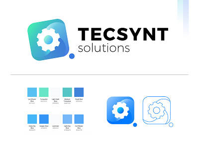 Tecsynt Solutions logo logo logotype palette