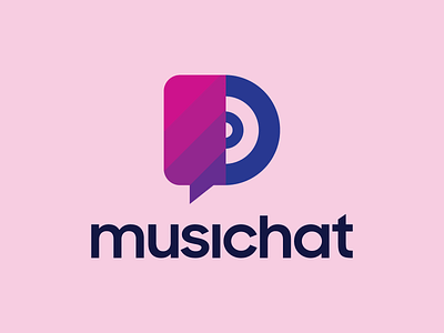 musichat logo concept branding design logo music okydelarocha