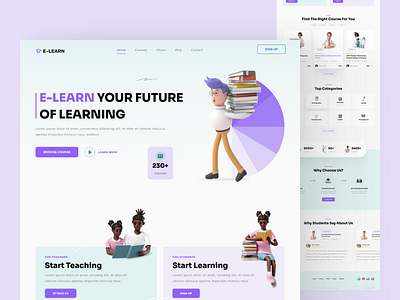 Online Learning Platform Ui Concept branding design e learning learn learning learning platfrom online ui uiux ux