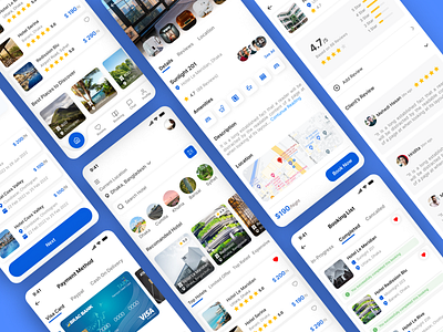 Hotel Booking Mobile App app app design booking branding case studies design hotel hotel booking illustration logo mobile app mobile app design ui uiux ux