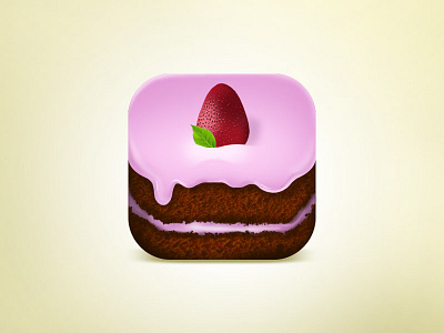 Cake Bake app baking cake design dessert icon illustration ios logo mobile photoshop